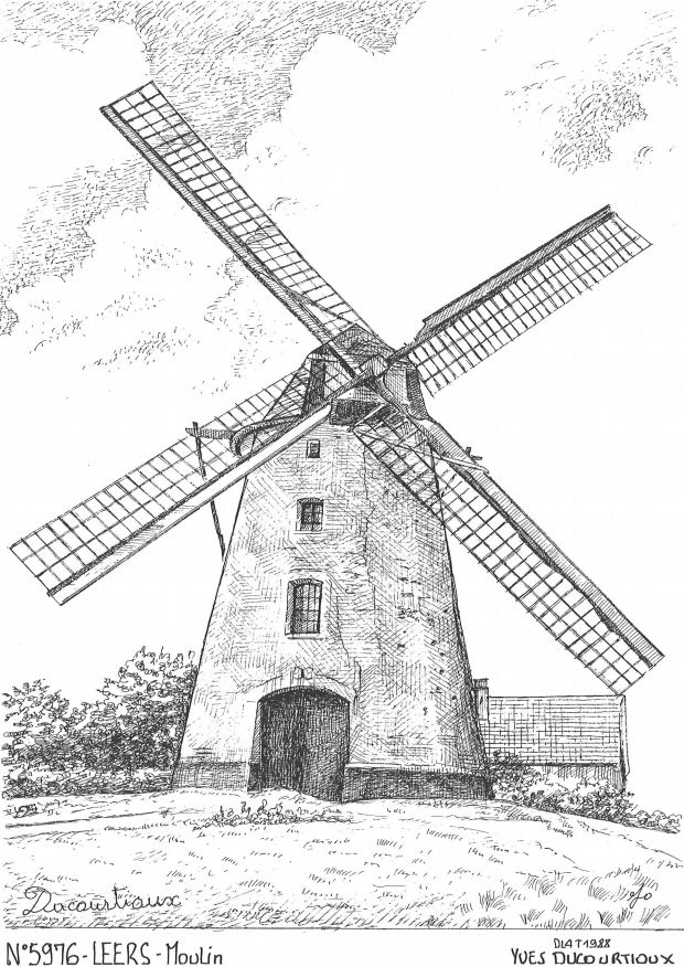 N 59076 - LEERS - moulin