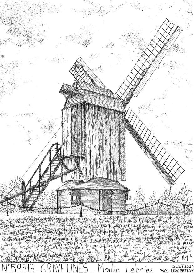 N 59513 - GRAVELINES - moulin lebriez