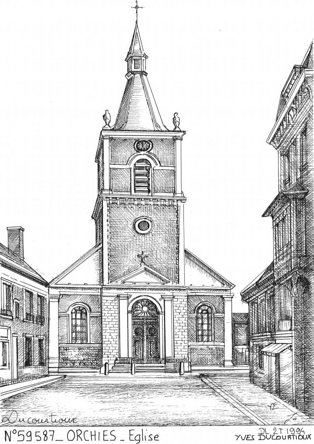 N 59587 - ORCHIES - �glise