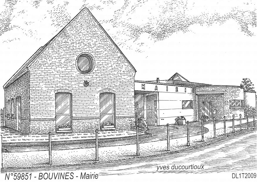N 59851 - BOUVINES - mairie