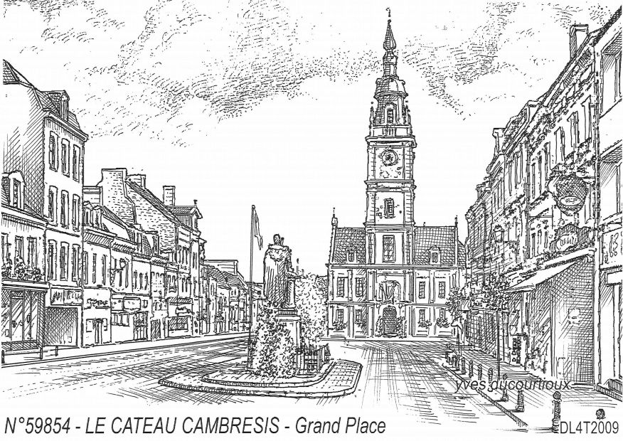 N 59854 - LE CATEAU CAMBRESIS - grand place