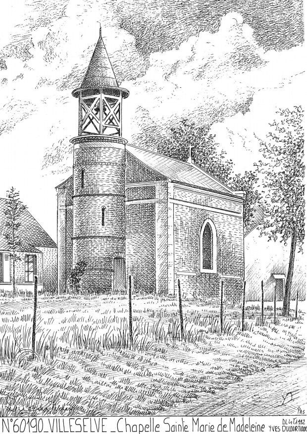 N 60190 - VILLESELVE - chapelle ste marie de madelein