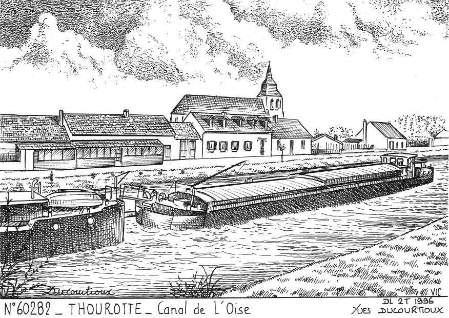 N 60282 - THOUROTTE - canal de l oise