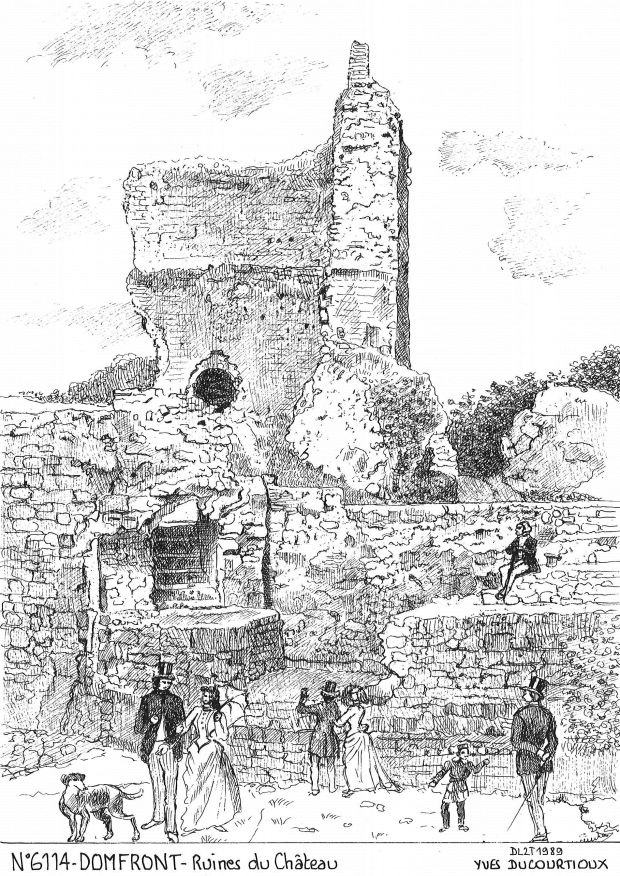 N 61014 - DOMFRONT - ruines du ch�teau