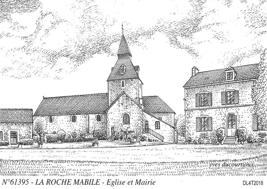 N 61395 - LA ROCHE MABILE - �glise et mairie