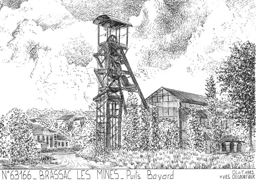 N 63166 - BRASSAC LES MINES - puits bayard
