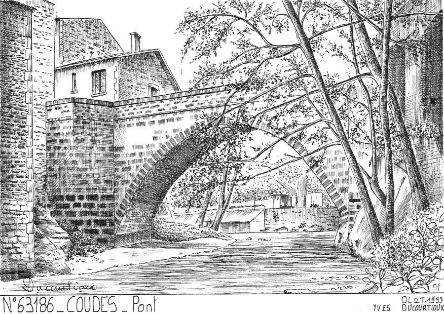 N 63186 - COUDES - pont