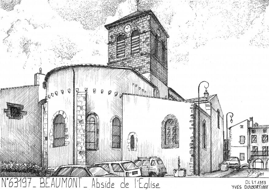 N 63197 - BEAUMONT - abside de l �glise