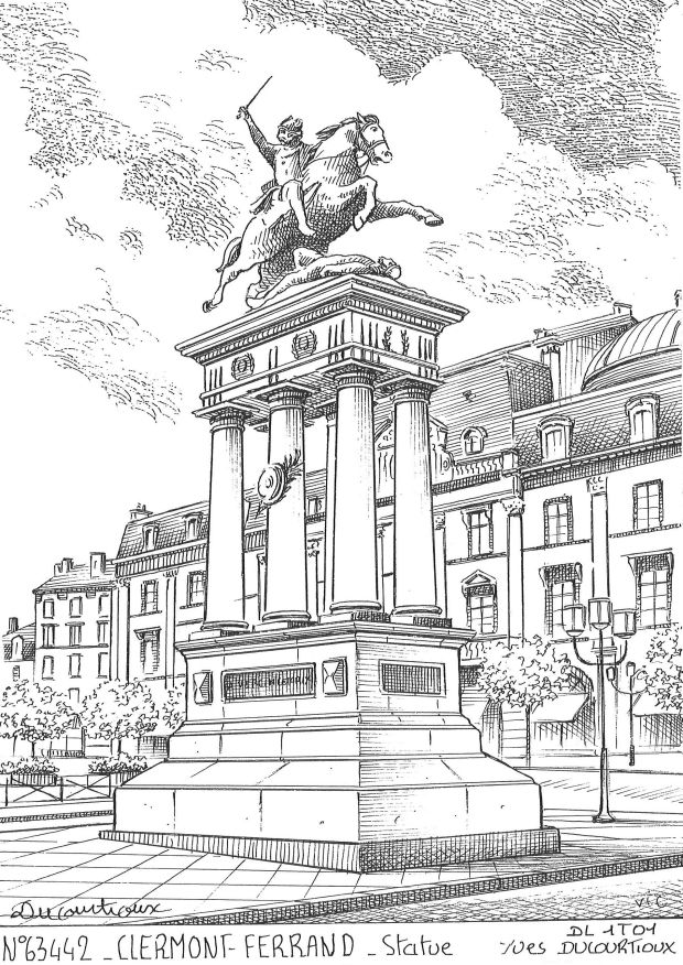 N 63442 - CLERMONT FERRAND - statue