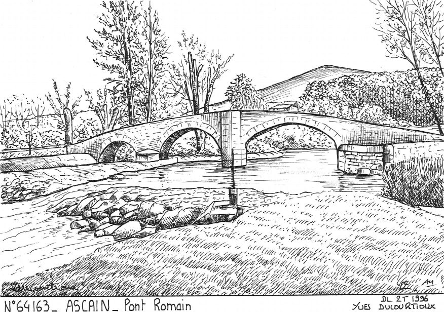 N 64163 - ASCAIN - pont romain