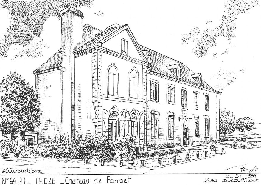 N 64177 - THEZE - ch�teau de fanget (mairie)