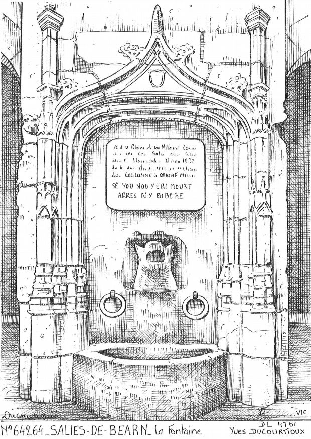 N 64264 - SALIES DE BEARN - la fontaine