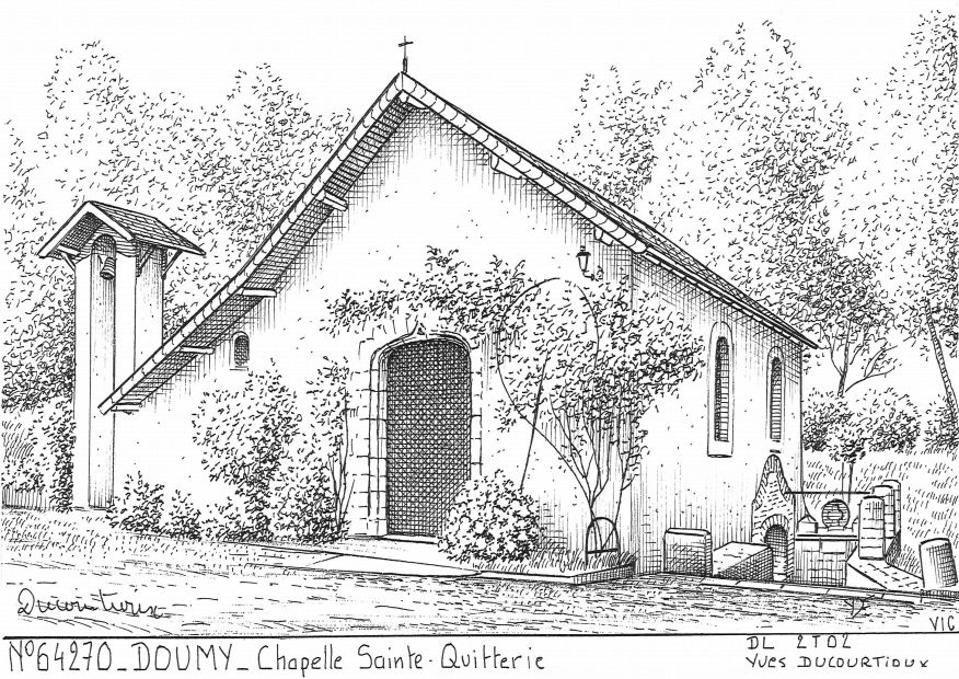 N 64270 - DOUMY - chapelle ste quitterie
