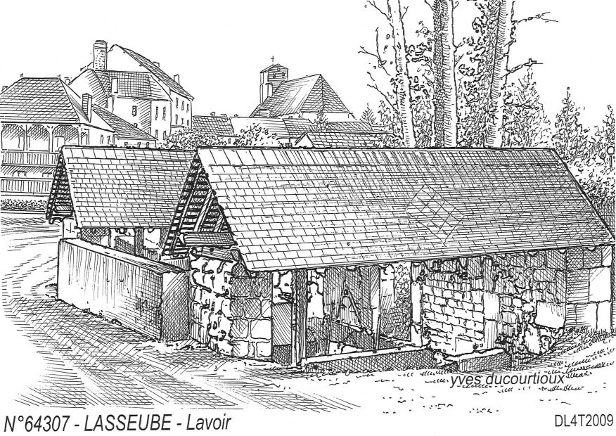 N 64307 - LASSEUBE - lavoir