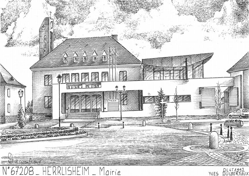 N 67208 - HERRLISHEIM - mairie