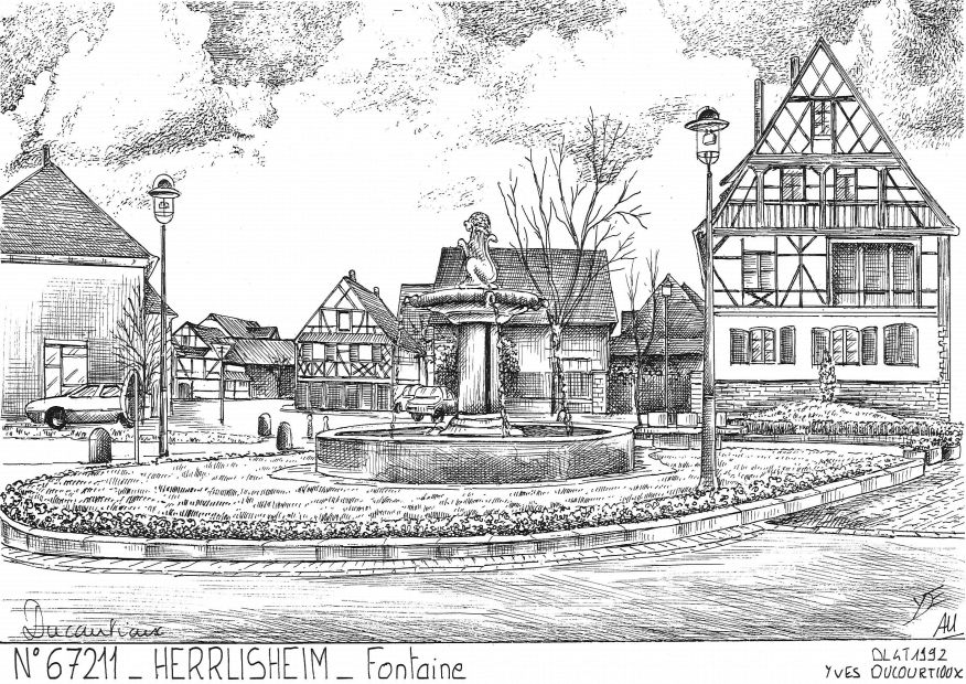 N 67211 - HERRLISHEIM - fontaine