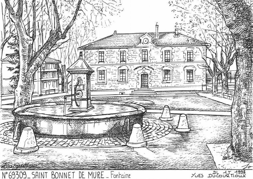 N 69309 - ST BONNET DE MURE - fontaine