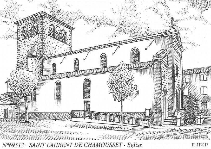 N 69513 - ST LAURENT DE CHAMOUSSET - �glise