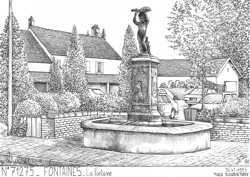 N 71275 - FONTAINES - la fontaine