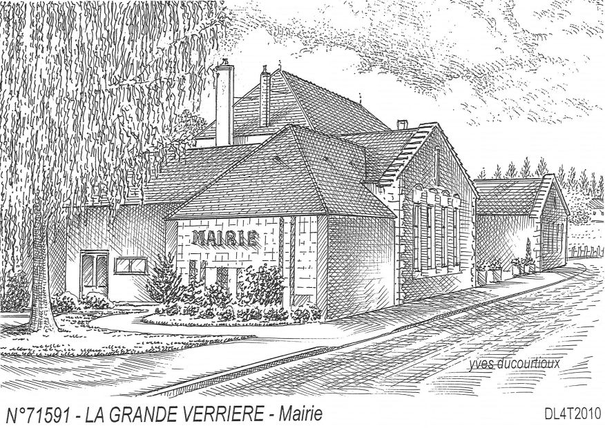 N 71591 - LA GRANDE VERRIERE - mairie
