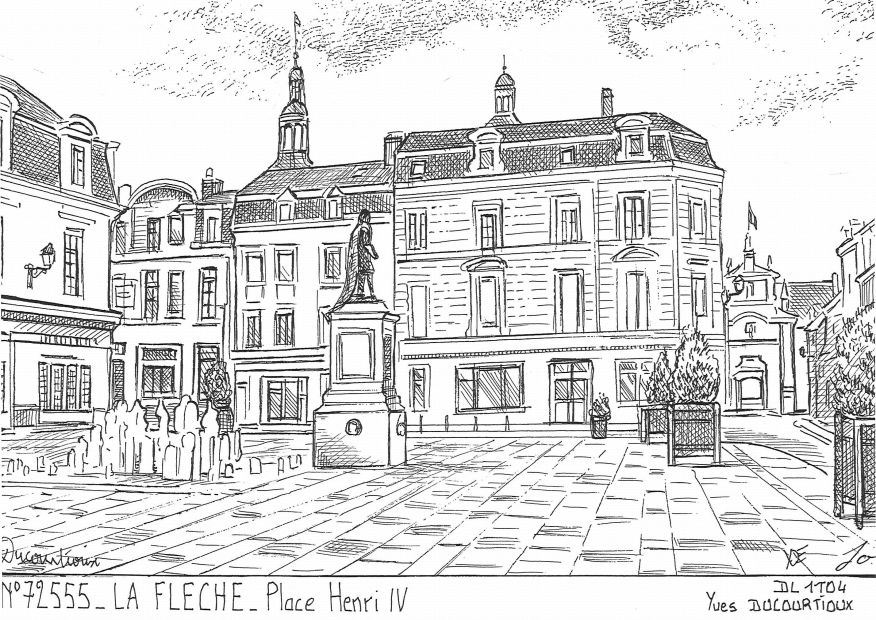 N 72555 - LA FLECHE - place henri IV