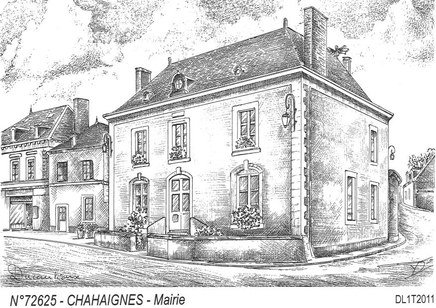 N 72625 - CHAHAIGNES - mairie