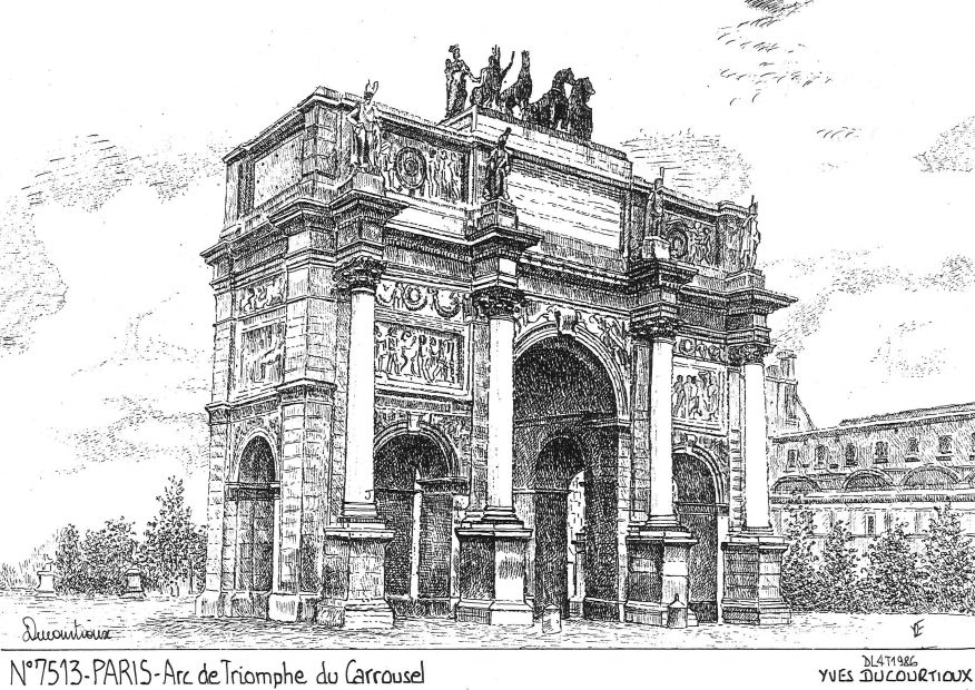N 75013 - PARIS - arc de triomphe du carrousel