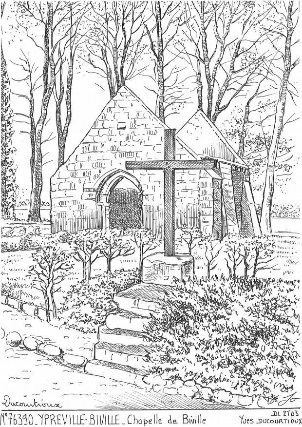 N 76390 - YPREVILLE BIVILLE - chapelle de biville