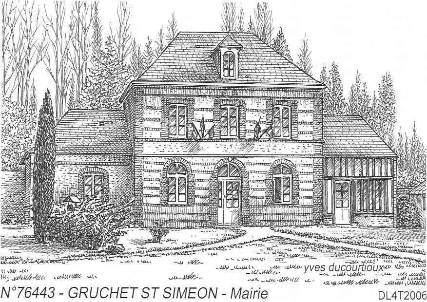 N 76443 - GRUCHET ST SIMEON - mairie