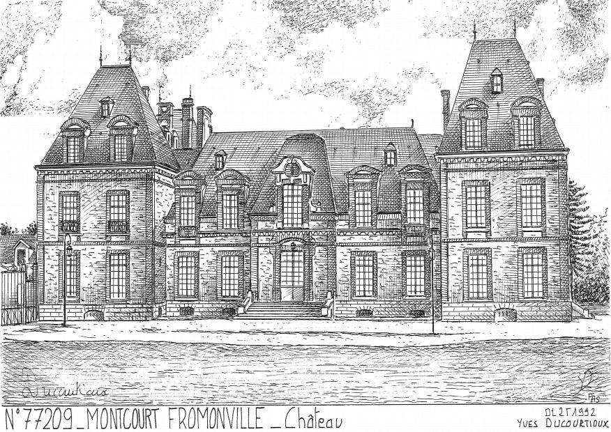 N 77209 - MONTCOURT FROMONVILLE - ch�teau (mairie)