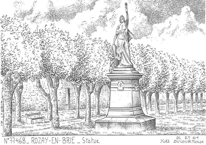 N 77468 - ROZAY EN BRIE - statue
