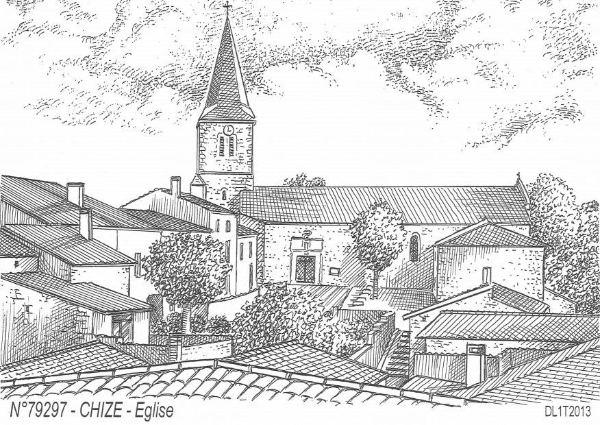 N 79297 - CHIZE - �glise