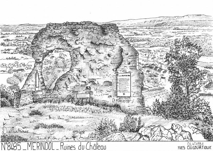 N 84085 - MERINDOL - ruines du ch�teau