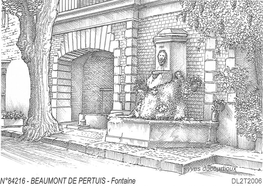 N 84216 - BEAUMONT DE PERTUIS - fontaine