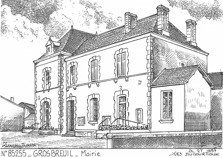 N 85255 - GROSBREUIL - mairie