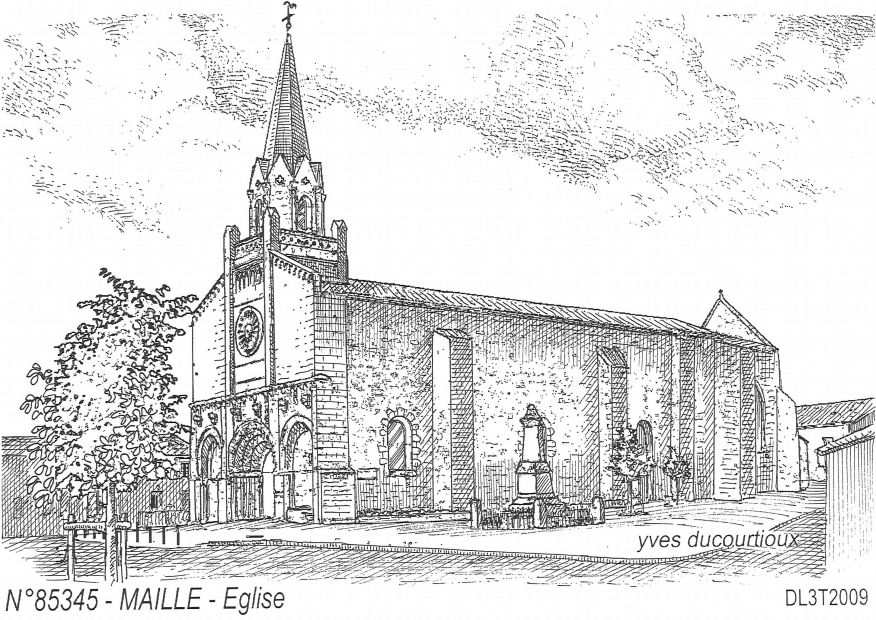 N 85345 - MAILLE - �glise