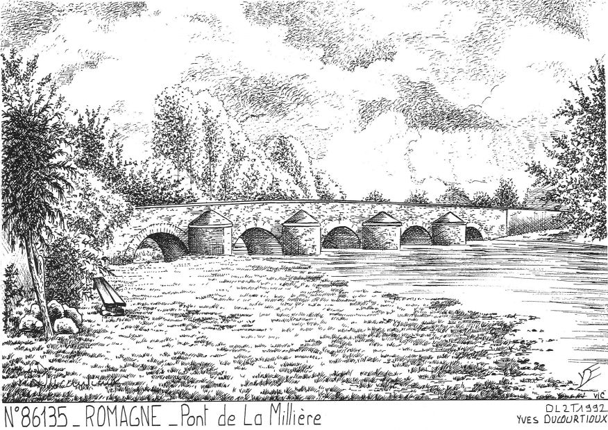 N 86135 - ROMAGNE - pont de la milli�re