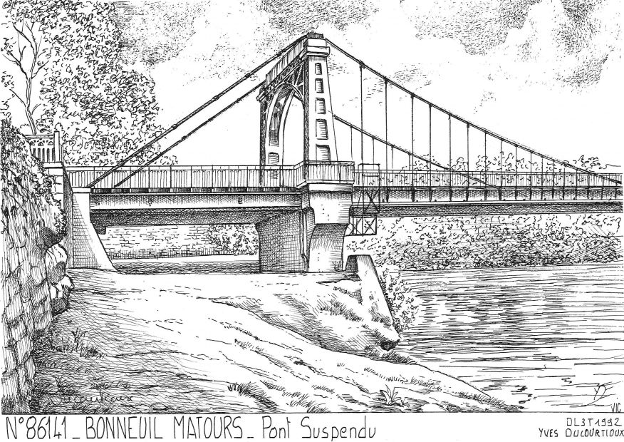 N 86141 - BONNEUIL MATOURS - pont suspendu