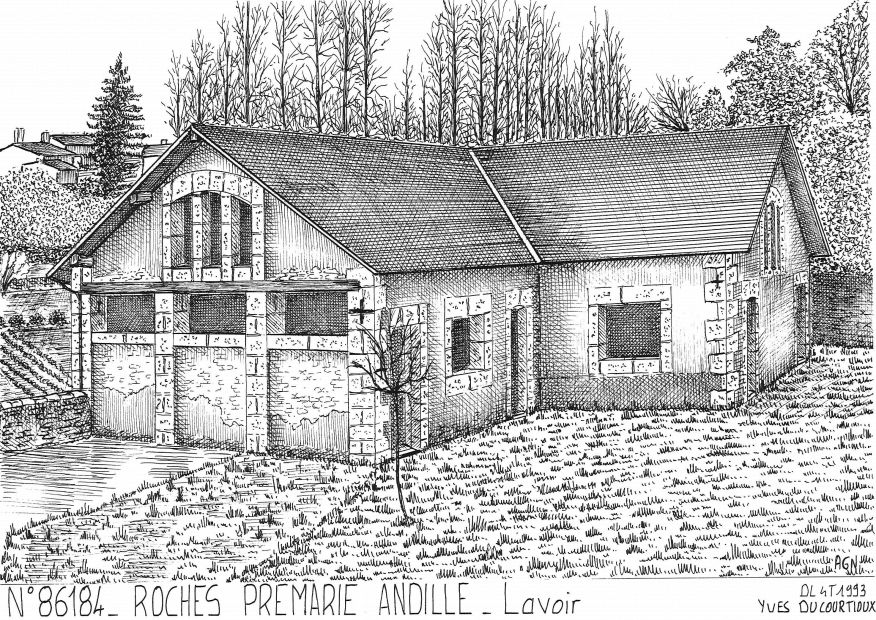 N 86184 - ROCHES PREMARIE ANDILLE - lavoir