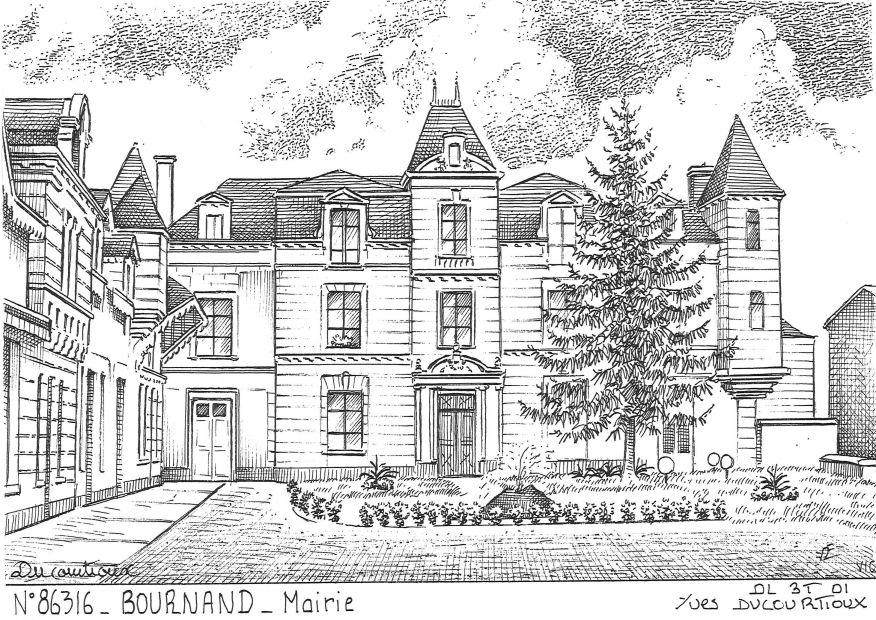 N 86316 - BOURNAND - mairie