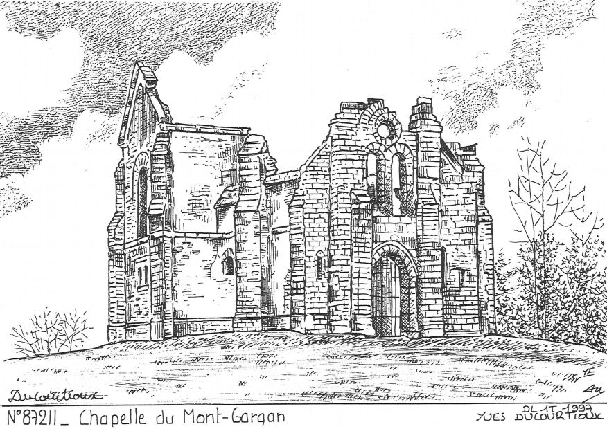 N 87211 - ST GILLES LES FORETS - chapelle du mont gargan