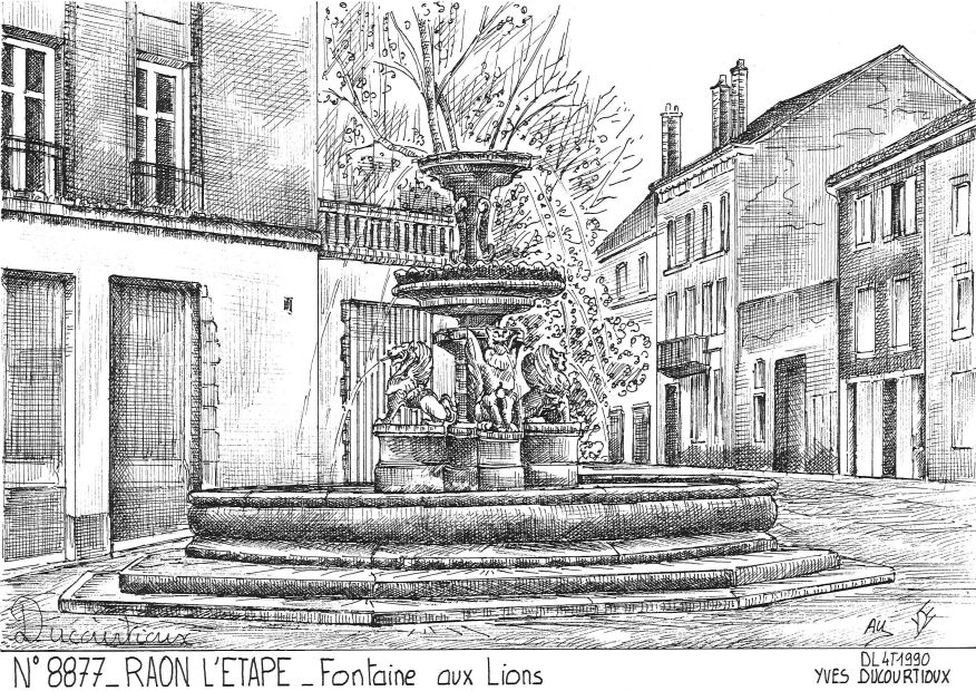 N 88077 - RAON L ETAPE - fontaine aux lions