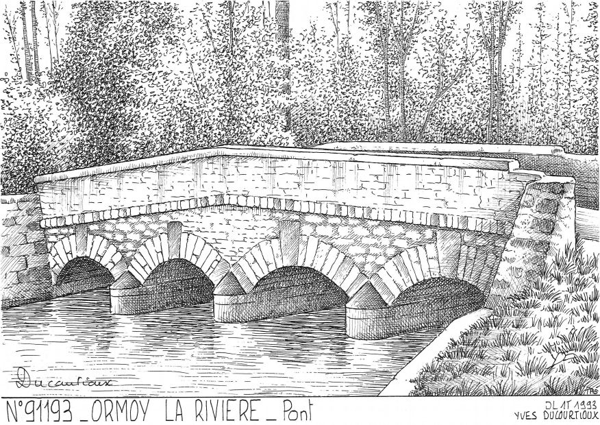 N 91193 - ORMOY LA RIVIERE - pont