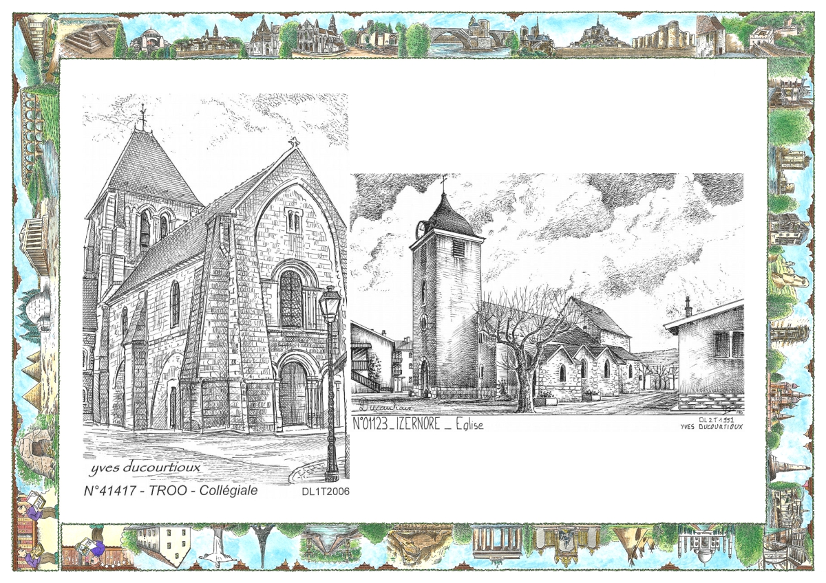 MONOCARTE N 01123-41417 - IZERNORE - �glise / TROO - coll�giale