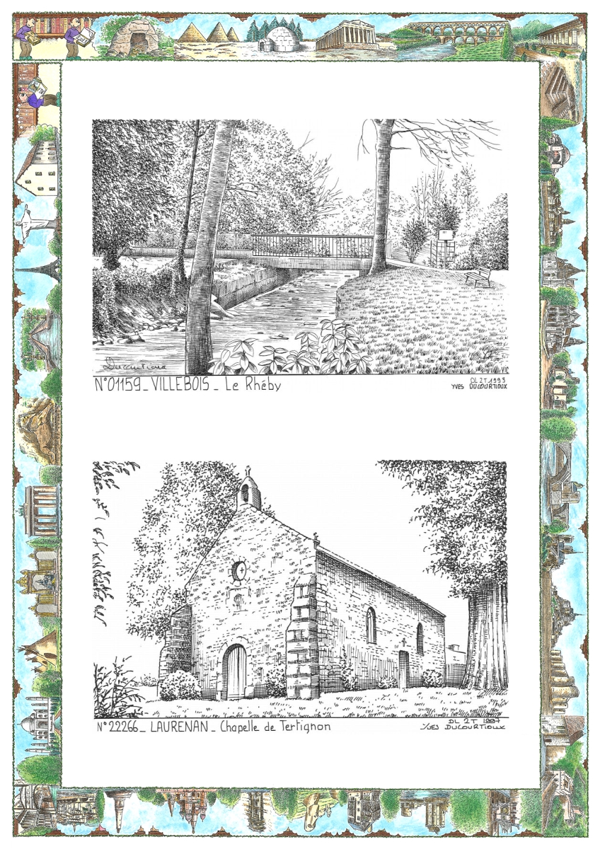 MONOCARTE N 01159-22266 - VILLEBOIS - le rh�by / LAURENAN - chapelle de tertignon