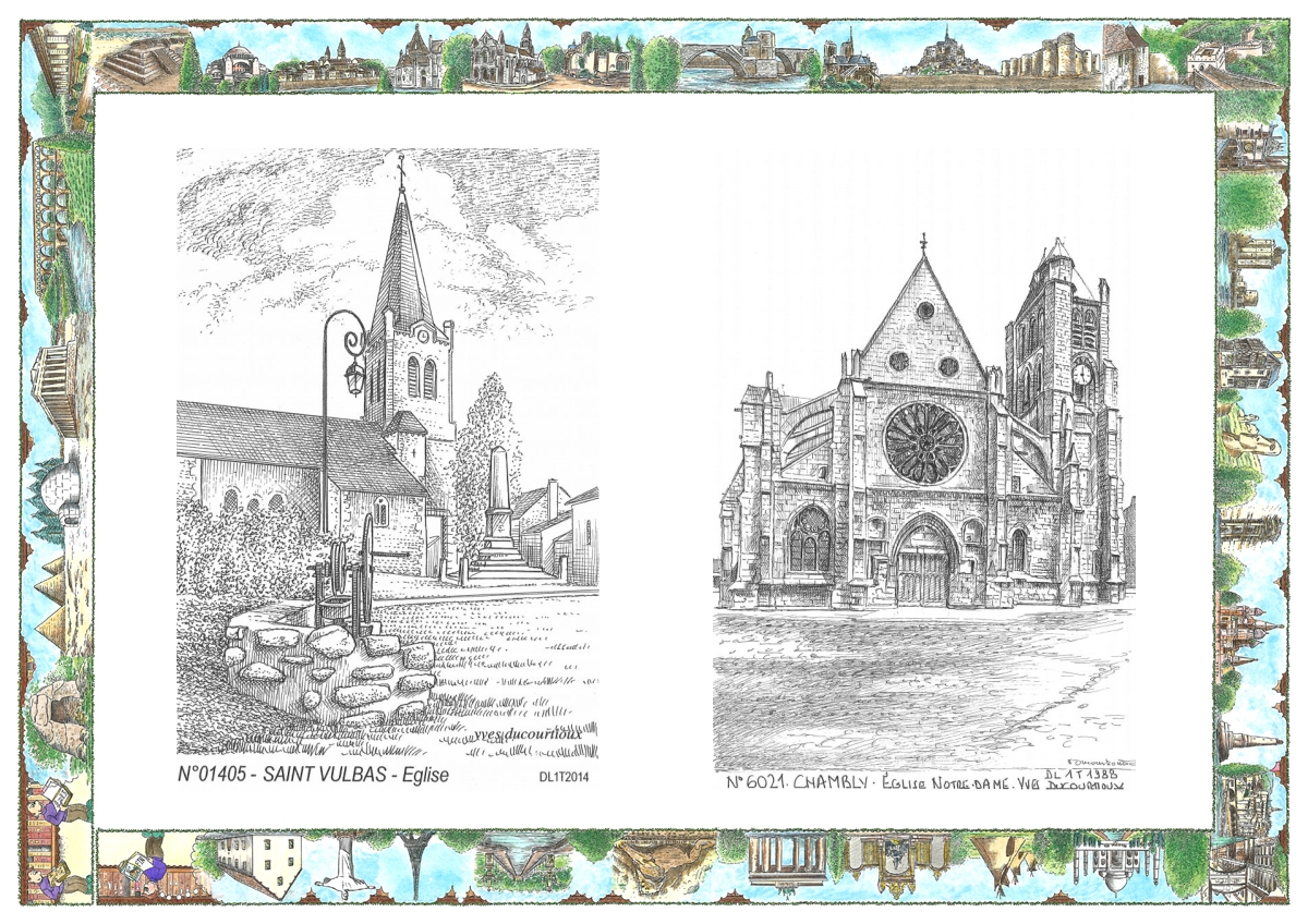 MONOCARTE N 01405-60021 - ST VULBAS - �glise / CHAMBLY - �glise notre dame
