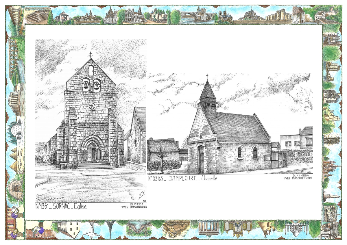 MONOCARTE N 02163-19061 - MAREST DAMPCOURT - chapelle de dampcourt / SORNAC - �glise