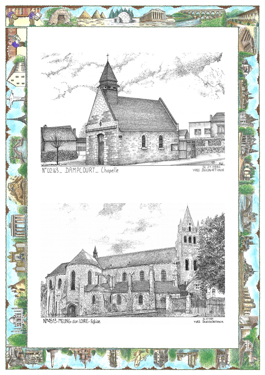 MONOCARTE N 02163-45013 - MAREST DAMPCOURT - chapelle de dampcourt / MEUNG SUR LOIRE - �glise