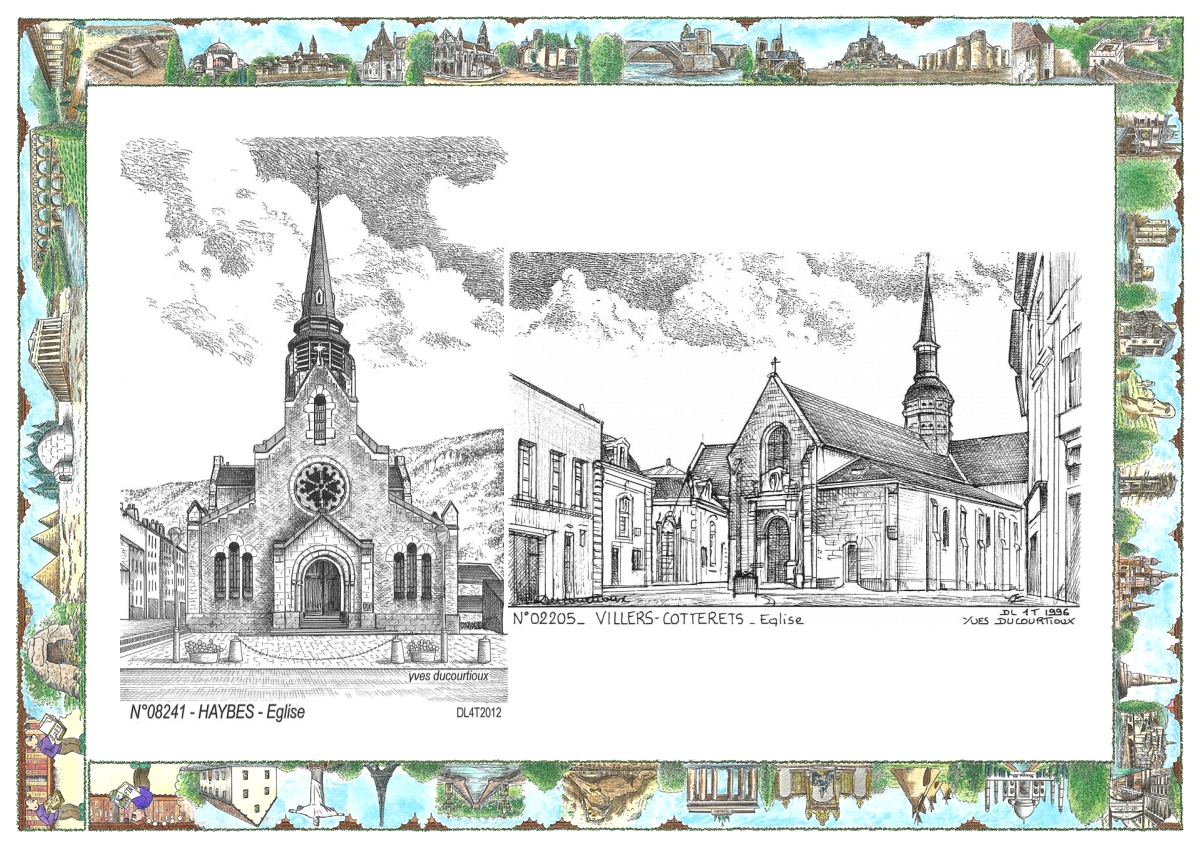 MONOCARTE N 02205-08241 - VILLERS COTTERETS - �glise / HAYBES - �glise