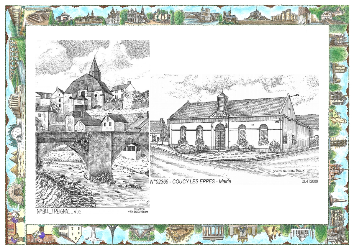 MONOCARTE N 02365-19044 - COUCY LES EPPES - mairie / TREIGNAC - vue